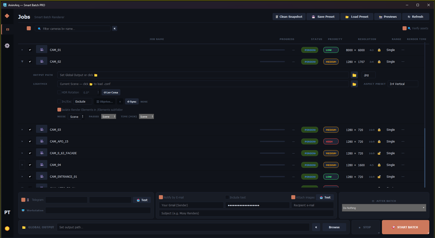 AnimArq interface